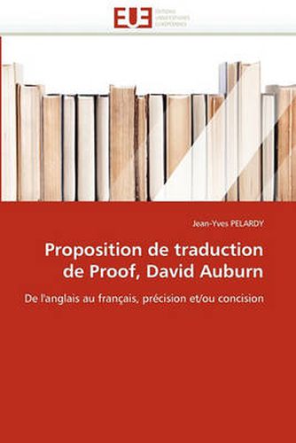 Cover image for Proposition de Traduction de Proof, David Auburn