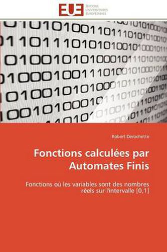 Cover image for Fonctions Calcul Es Par Automates Finis