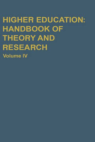 Cover image for Higher Education: Handbook of Theory and Research: Volume VI