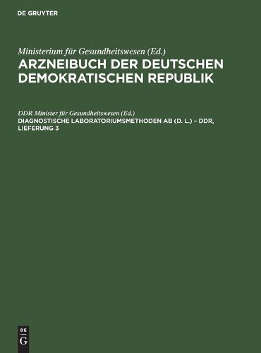 Cover image for Diagnostische Laboratoriumsmethoden AB (D. L.) - DDR, Lieferung 3