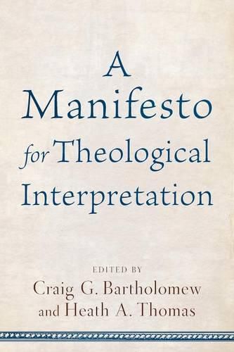 Cover image for Manifesto for Theological Interpret