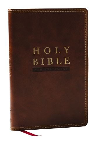 Cover image for NKJV Super Giant Print New Testament, Brown Leathersoft, Red Letter, Comfort Print (Thumb Indexed)