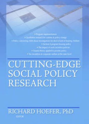 Cover image for Cutting-Edge Social Policy Research