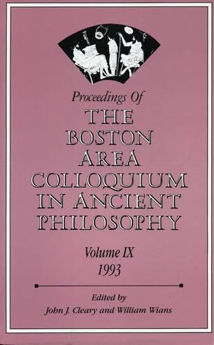 Cover image for Proceedings of the Boston Area Colloquium in Ancient Philosophy