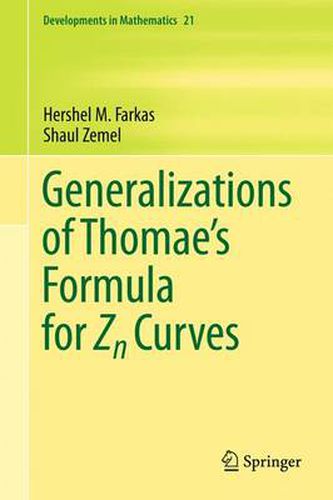 Cover image for Generalizations of Thomae's Formula for Zn Curves