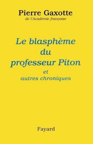 Cover image for Le Blaspheme du professeur Piton