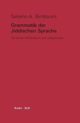 Grammatik der Jiddischen Sprache