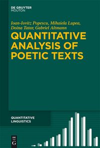 Cover image for Quantitative Analysis of Poetic Texts