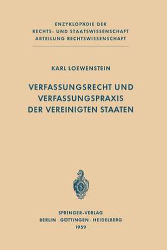 Cover image for Verfassungsrecht und Verfassungspraxis der Vereinigten Staaten