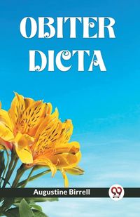 Cover image for Obiter Dicta