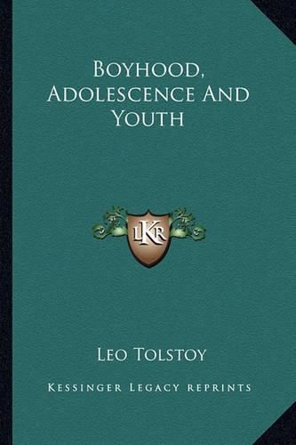 Cover image for Boyhood, Adolescence and Youth