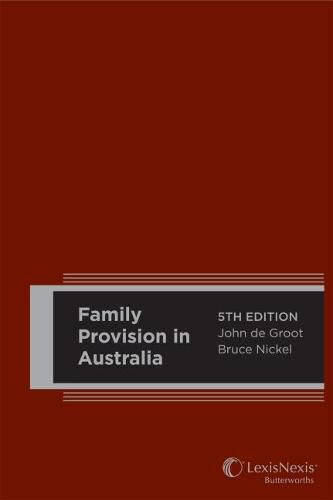 Cover image for Family Provision in Australia