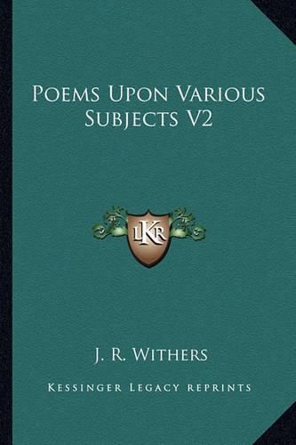 Cover image for Poems Upon Various Subjects V2