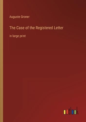 Cover image for The Case of the Registered Letter