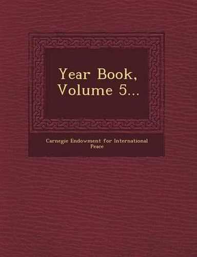 Cover image for Year Book, Volume 5...