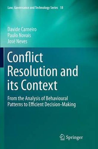 Cover image for Conflict Resolution and its Context: From the Analysis of Behavioural Patterns to Efficient Decision-Making