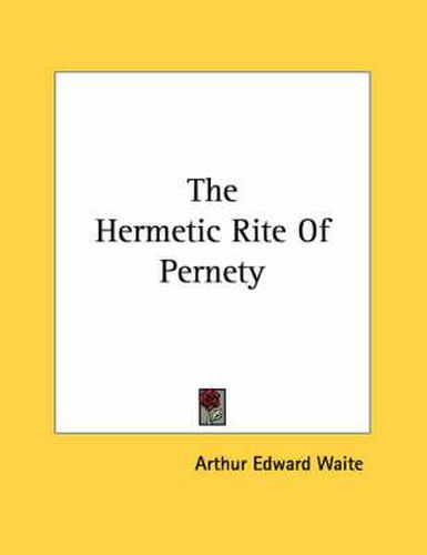 Cover image for The Hermetic Rite of Pernety