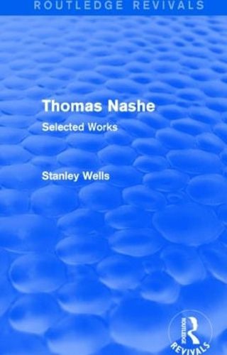 Cover image for Thomas Nashe (Routledge Revivals): Selected Works