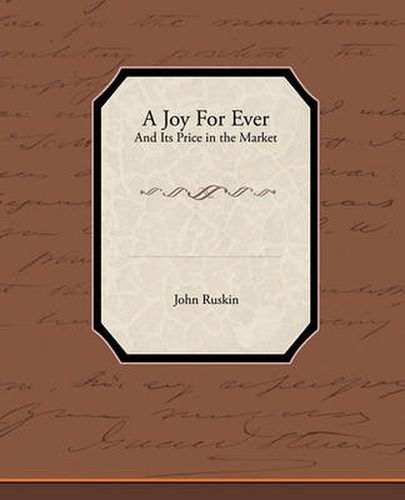 Cover image for A Joy for Ever - And Its Price in the Market