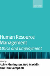 Cover image for Human Resource Management: Ethics and Employment