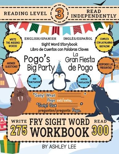Cover image for 300 Sight Word Storybook, Pogo's Big Party (Level 3) Bilingual English/Spanish Ingles/Espanol