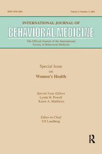 Cover image for -Special Issue on Women's Health: A Special Issue of the International Journal of Behavioral Medicine