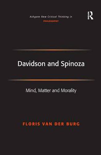 Cover image for Davidson and Spinoza: Mind, Matter and Morality