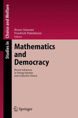 Cover image for Mathematics and Democracy: Recent Advances in Voting Systems and Collective Choice