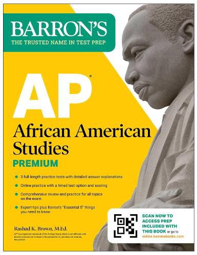 Cover image for AP African American Studies Premium, First Edition: Prep Book with 3 Practice Tests + Comprehensive Review + Online Practice
