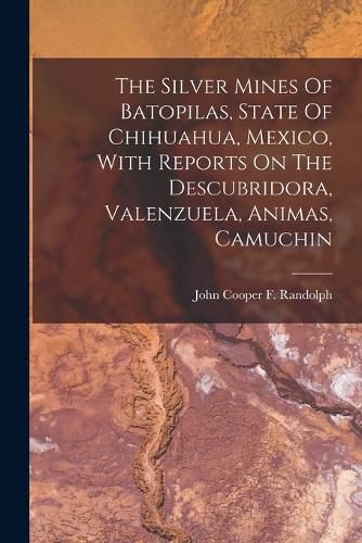 Cover image for The Silver Mines Of Batopilas, State Of Chihuahua, Mexico, With Reports On The Descubridora, Valenzuela, Animas, Camuchin