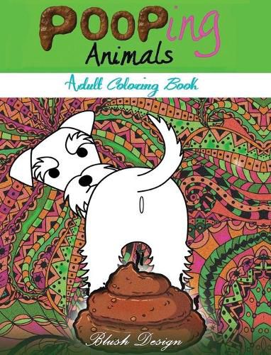 Cover image for Pooping Animals: Adult Coloring Book