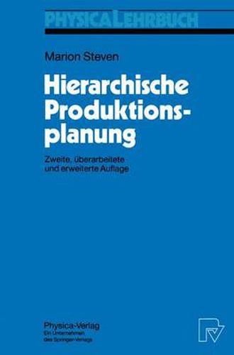 Cover image for Hierarchische Produktionsplanung