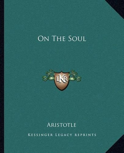 Cover image for On the Soul