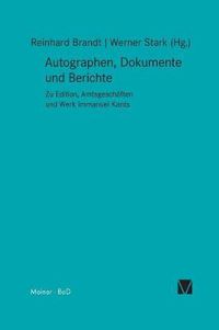 Cover image for Autographen, Dokumente und Berichte