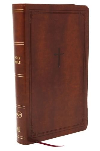 Cover image for NKJV Giant Print End-of-Verse Reference Bible, Brown Leathersoft, Red Letter, Comfort Print