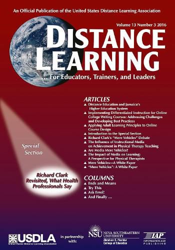 Cover image for Distance Learning Volume 13 Issue 3 2016