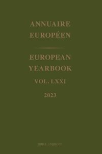 Cover image for European Yearbook / Annuaire Europeen, Volume 71 (2023)