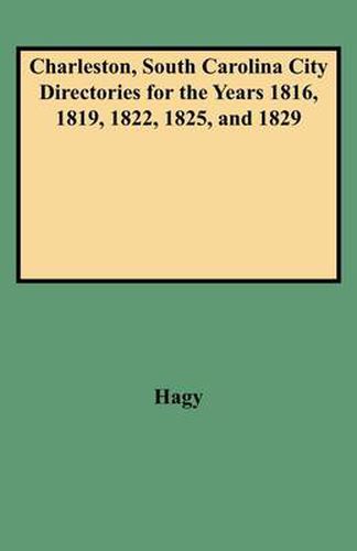 Cover image for City Directories for 1816-1829