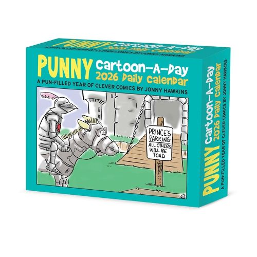 Cover image for Punny Cartoon-A-Day by Jonny Hawkins 2026 5.4 X 6.2 Box Calendar
