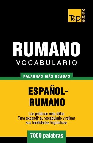 Cover image for Vocabulario espanol-rumano - 7000 palabras mas usadas