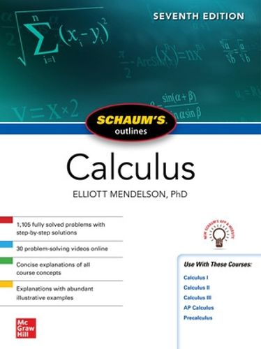 Cover image for Schaum's Outline of Calculus, Seventh Edition
