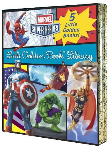 Cover image for Marvel Little Golden Book Library (Marvel Super Heroes): Spider-Man; Hulk; Iron Man; Captain America; The Avengers