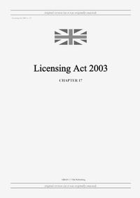 Cover image for Licensing Act 2003 (c. 17)