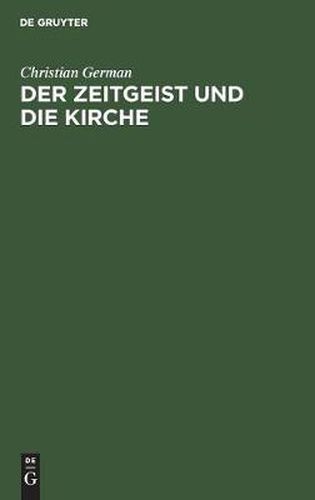 Cover image for Der Zeitgeist Und Die Kirche