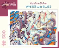 Cover image for Whites and Blues Jigsaw Puzzle (500 pieces)