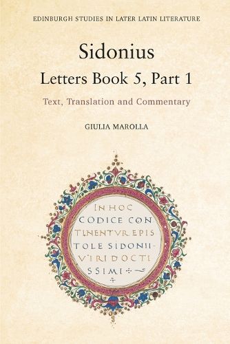 Cover image for Sidonius: Letters Book 5, Part 1