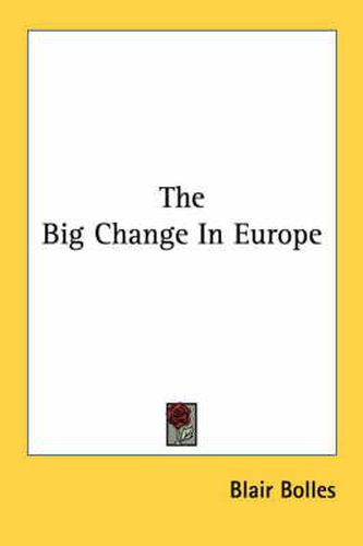 Cover image for The Big Change in Europe