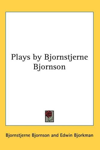 Cover image for Plays by Bjornstjerne Bjornson