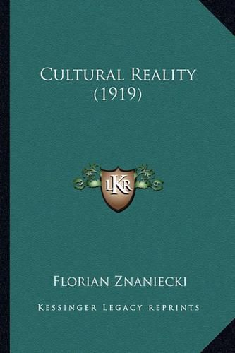 Cover image for Cultural Reality (1919)