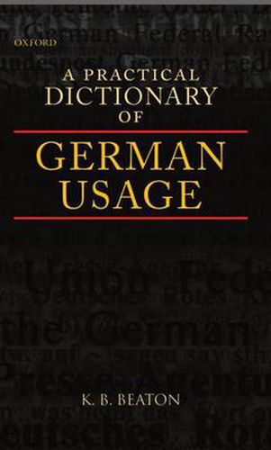 Cover image for A Practical Dictionary of German Usage